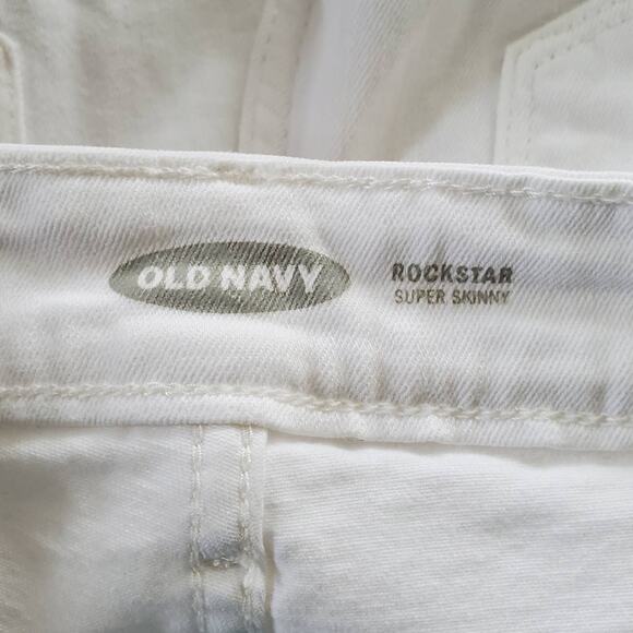 Old Navy White Rockstar Super Skinny Jeans 6L - Picture 5 of 6